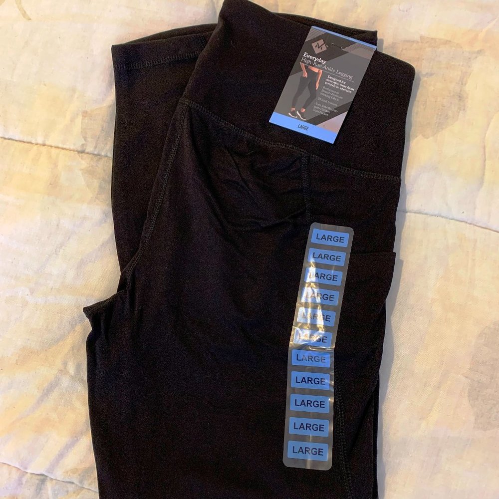 Member's Mark Ladies Everyday Ankle Leggings - Black/Size Large